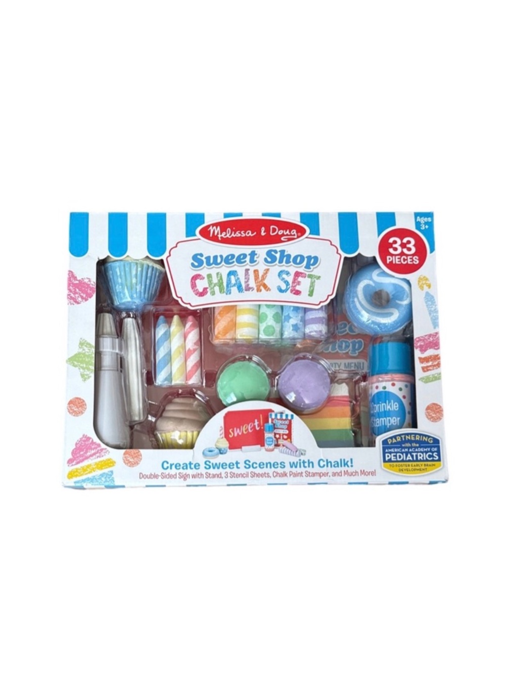 MELISSA & DOUG Sweet Shop Chalk Set - 33 pc set
